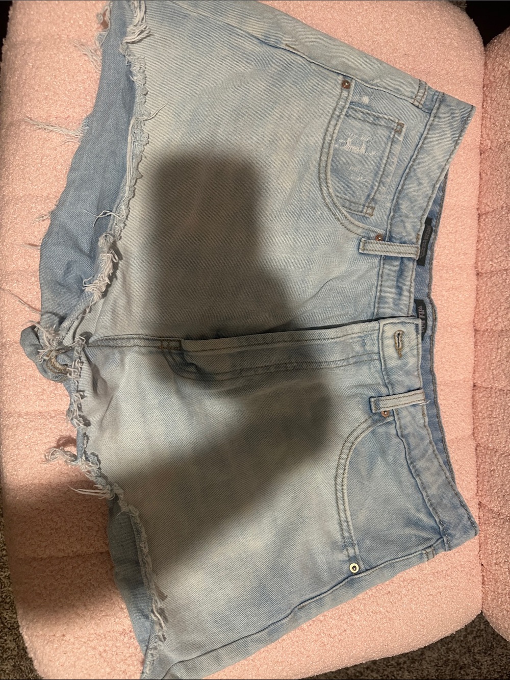 wild fable Light Blue Frayed Hem Denim Shorts